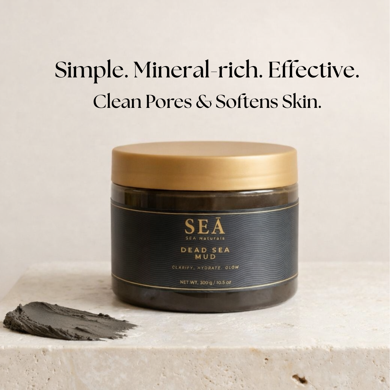 Clogged Pores Meet Their Match. Dead Sea Mud Mask.