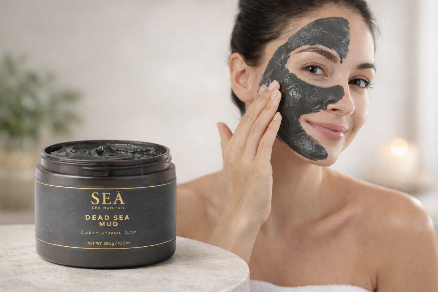 Clogged Pores Meet Their Match. Dead Sea Mud Mask.